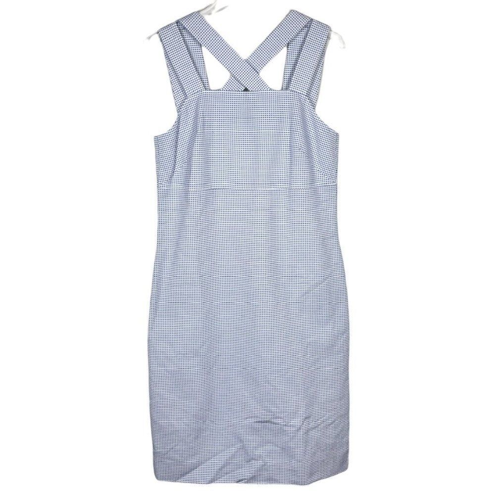 Gingham Check Cotton Dress Women's 8 Preppy Coastal Hamptons